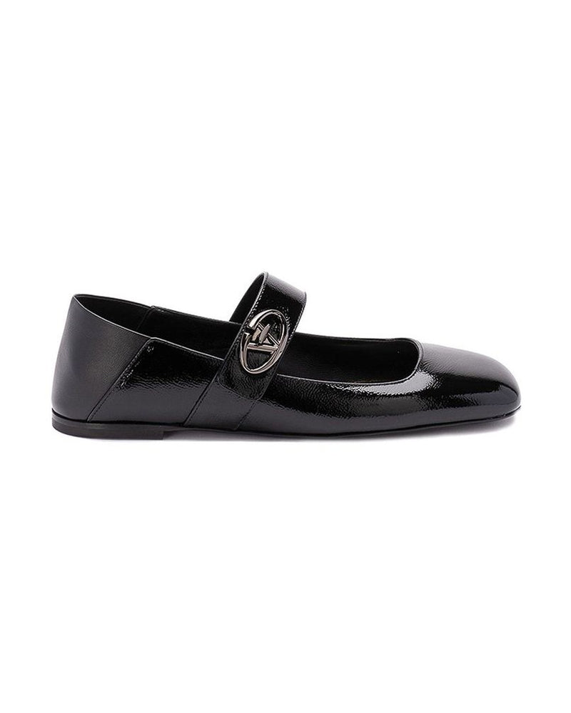 Valentino Garavani Black Calfskin Ballet Flats Glam Steals