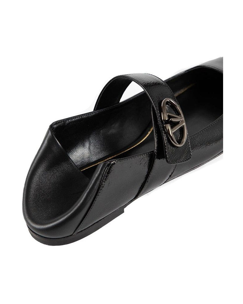 Valentino Garavani Black Calfskin Ballet Flats Glam Steals