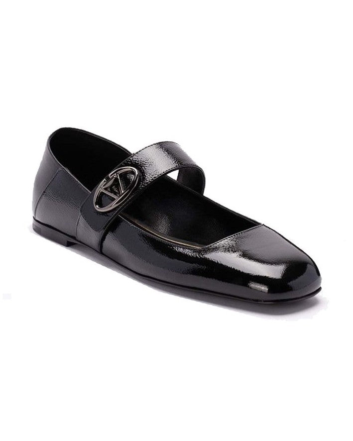 Valentino Garavani Black Calfskin Ballet Flats Glam Steals