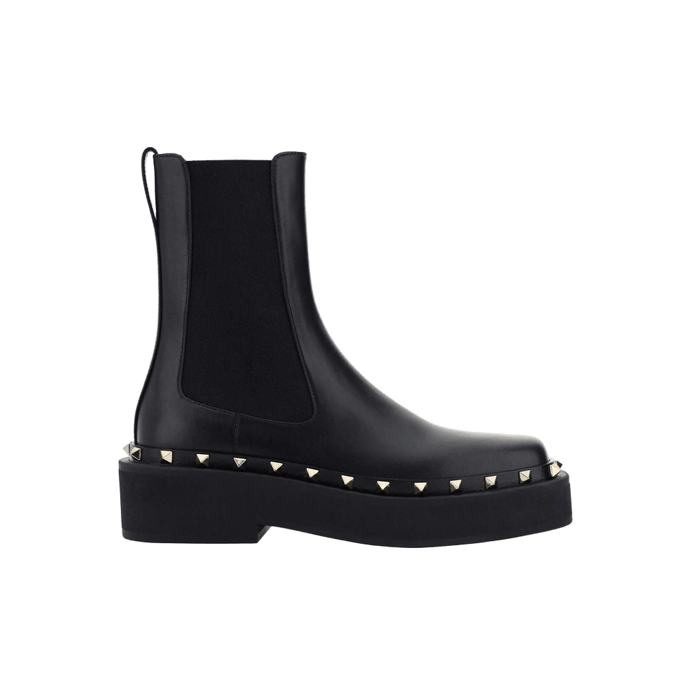 Valentino Garavani Black Calfskin Chelsea Boots