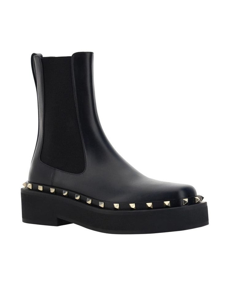 Valentino Garavani Black Calfskin Chelsea Boots Glam Steals