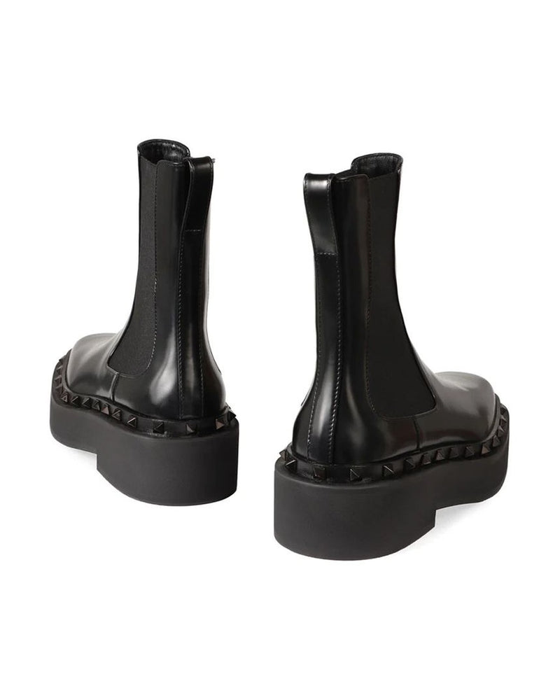 Valentino Garavani Black Calfskin Chelsea Boots Glam Steals
