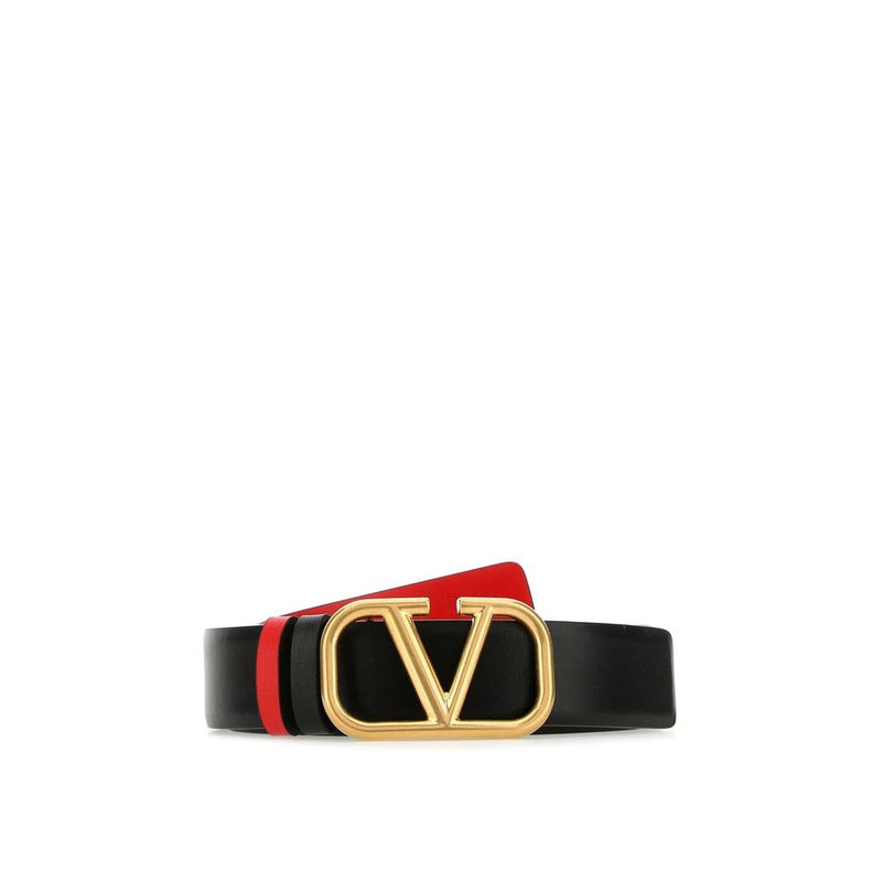 Valentino Garavani Black Calfskin Regular Belt Glam Steals