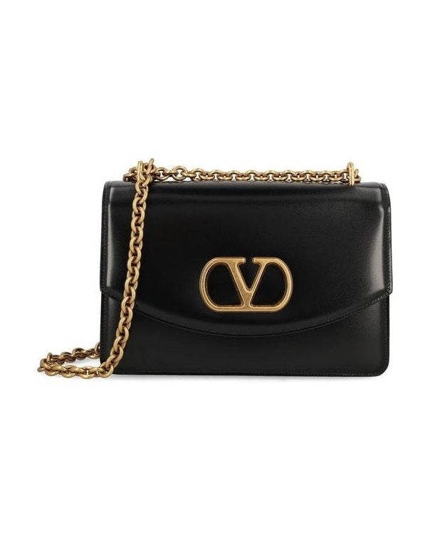 Valentino Garavani Black Calfskin Shoulder Bag Glam Steals