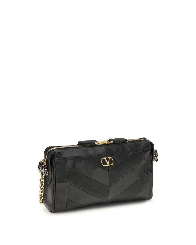 Valentino Garavani Black Lamb Ovis Aries Shoulder Bag 