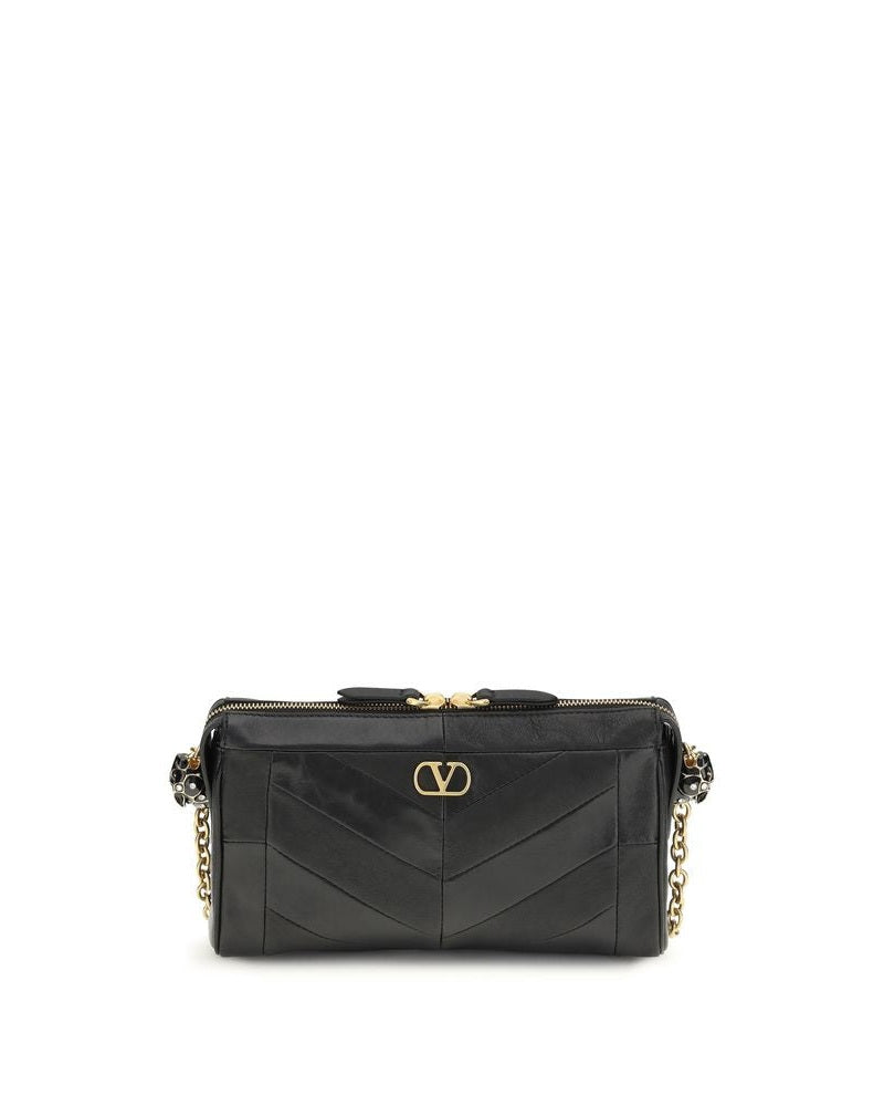 Valentino Garavani Black Lamb Ovis Aries Shoulder Bag 