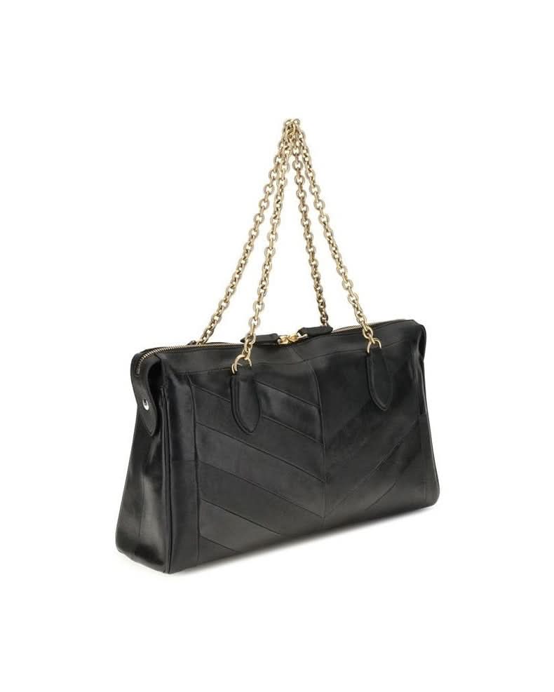 Valentino Garavani Black Lamb Ovis Aries Shoulder Bag 