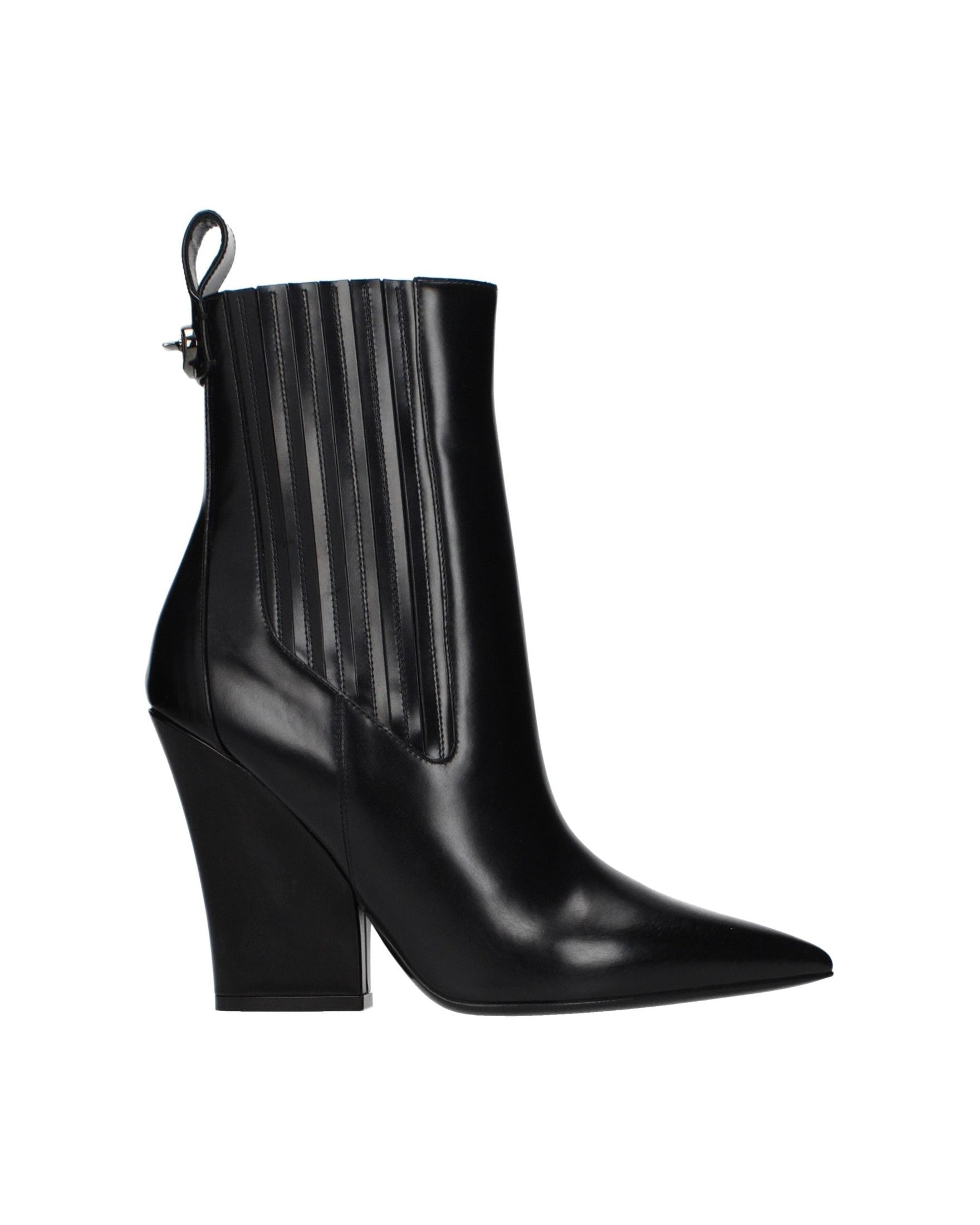 Valentino Garavani Black Leather Ankle Boots