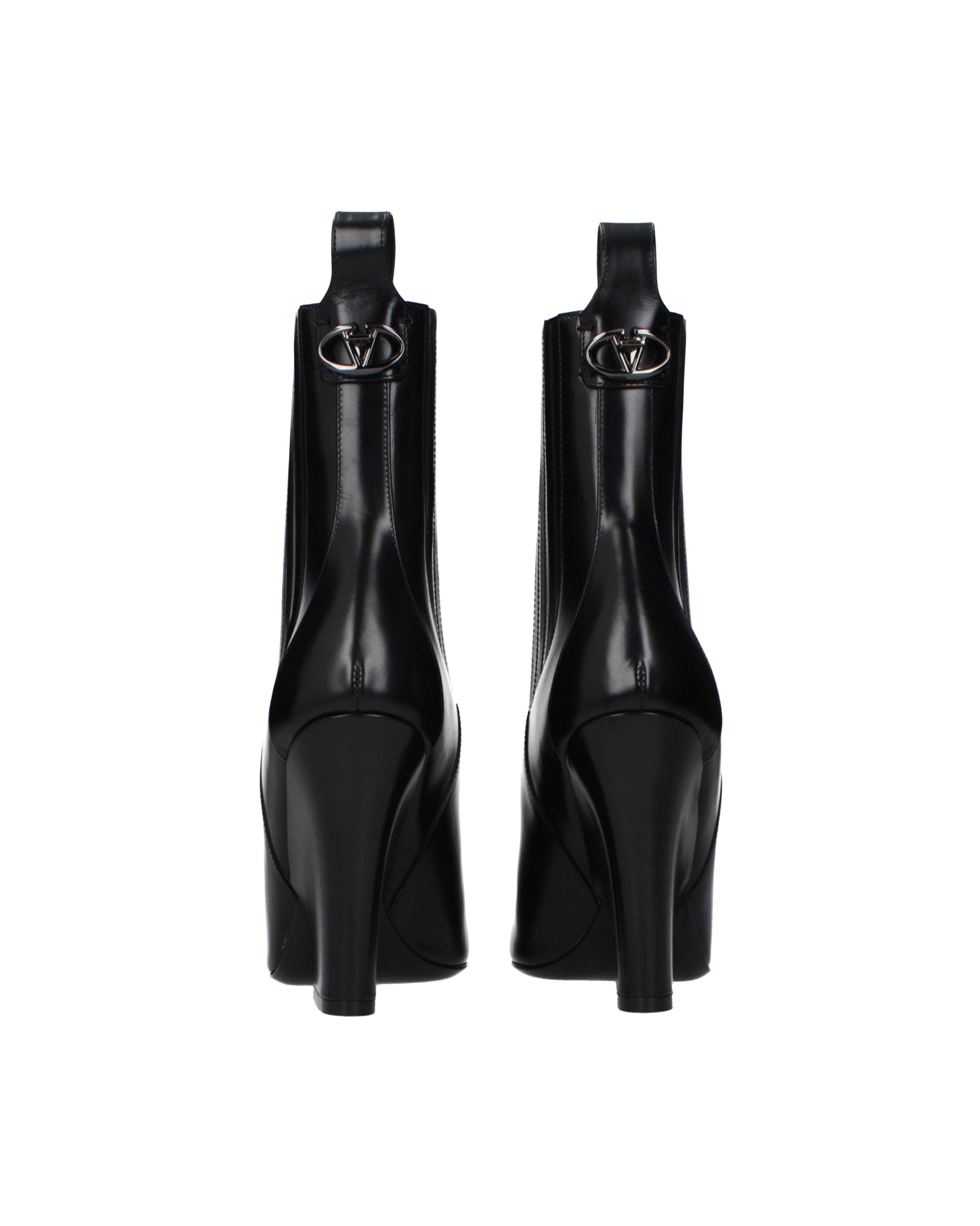 Valentino Garavani Black Leather Ankle Boots Glam Steals