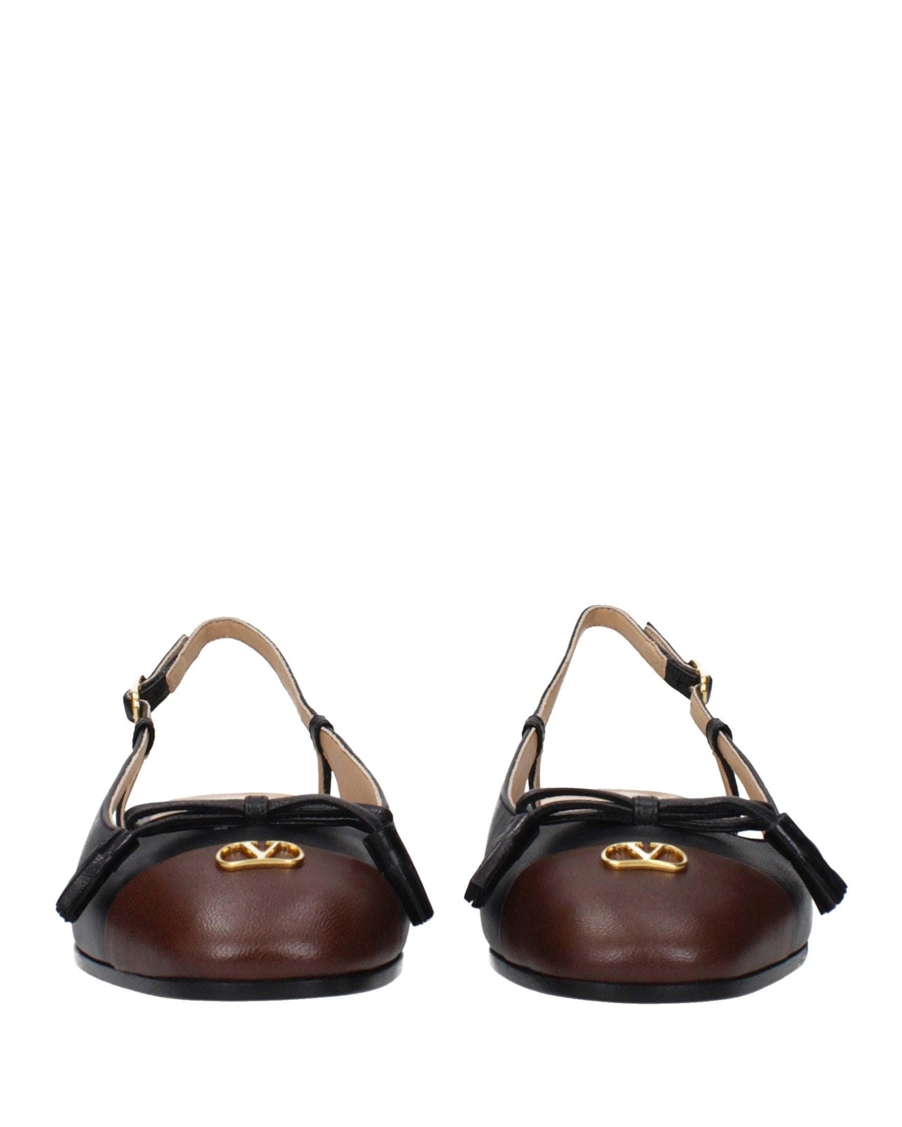 Valentino Garavani Black Leather Ballet Flats Glam Steals