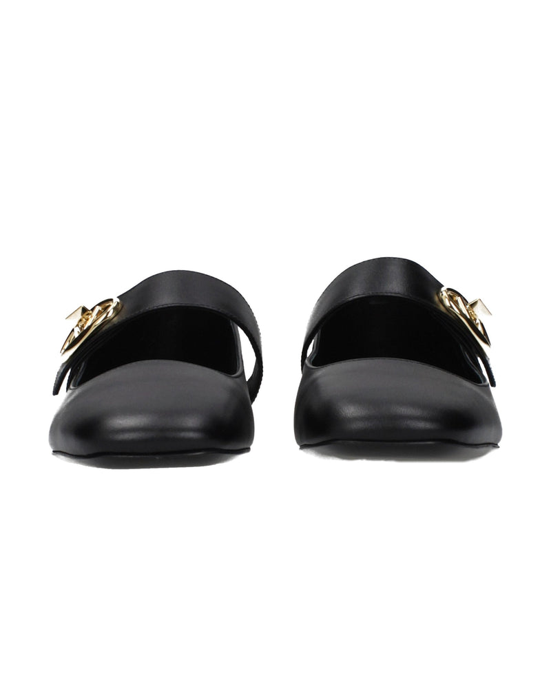 Valentino Garavani Black Leather Ballet Flats Glam Steals