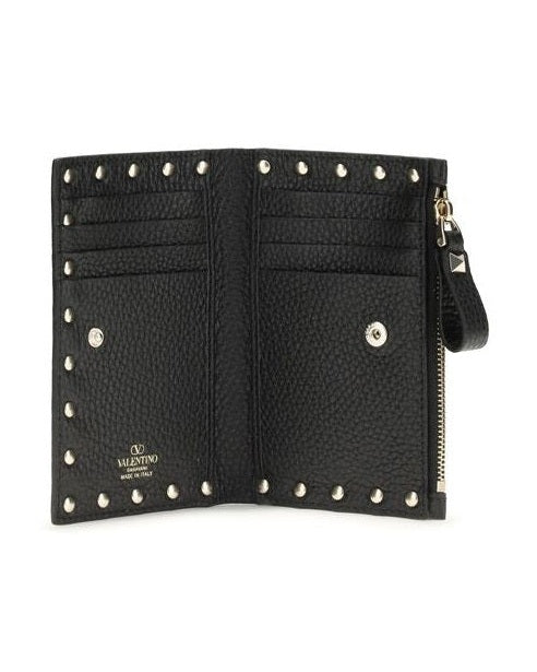 Valentino Garavani Black Leather Calf Bos Taurus Wallet Glam Steals