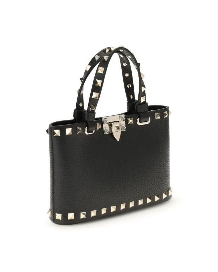 Valentino Garavani Black Leather Calf Bos Taurus Shoulder Bag Glam Steals