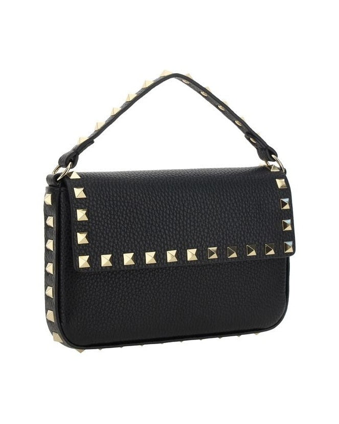 Valentino Garavani Black Leather Calf Bos Taurus Shoulder Bag Glam Steals