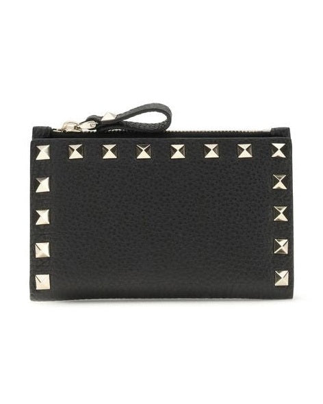 Valentino Garavani Black Leather Calf Bos Taurus Wallet Glam Steals