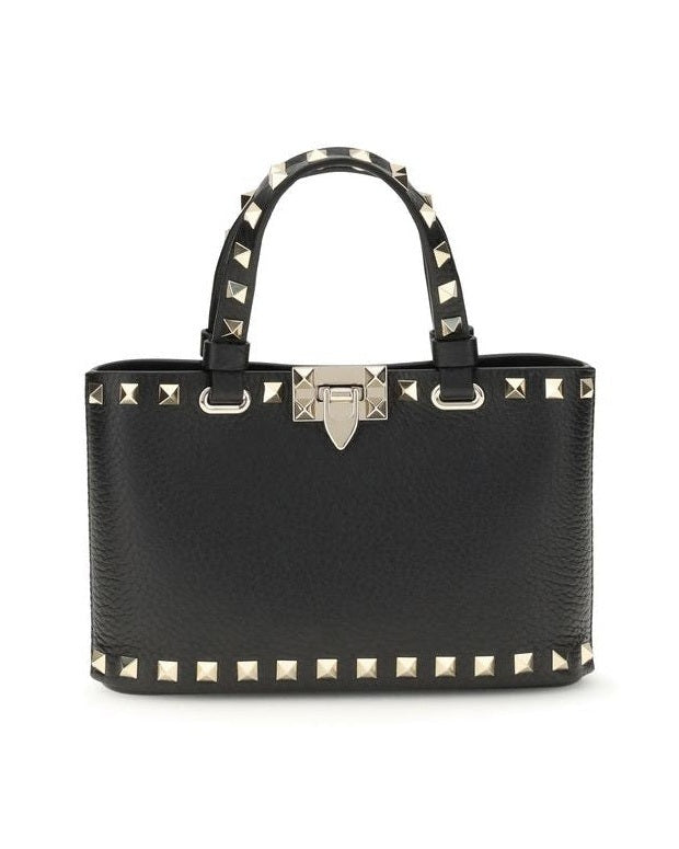 Valentino Garavani Black Leather Calf Bos Taurus Shoulder Bag