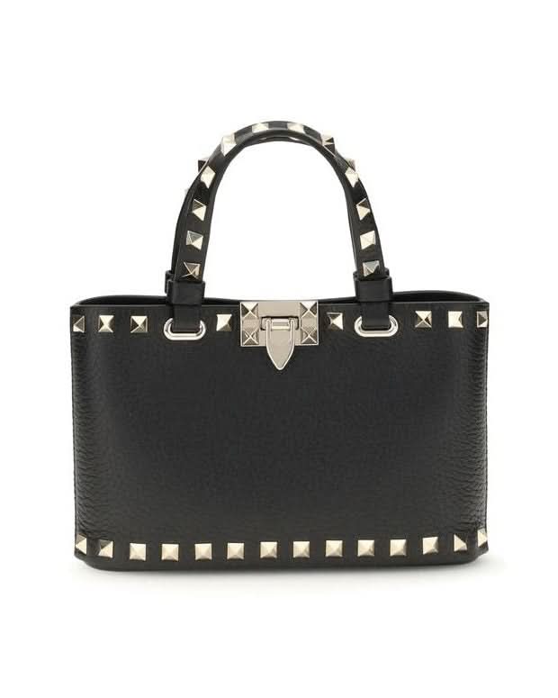 Valentino Garavani Black Leather Calf Bos Taurus Shoulder Bag Glam Steals