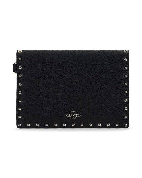 Valentino Garavani Black Leather Calf Bos Taurus Wallet Glam Steals
