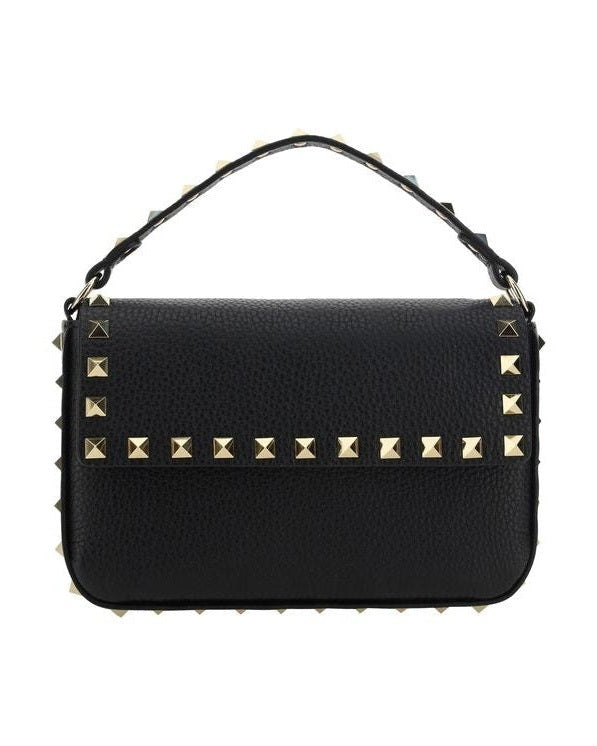 Valentino Garavani Black Leather Calf Bos Taurus Shoulder Bag Glam Steals
