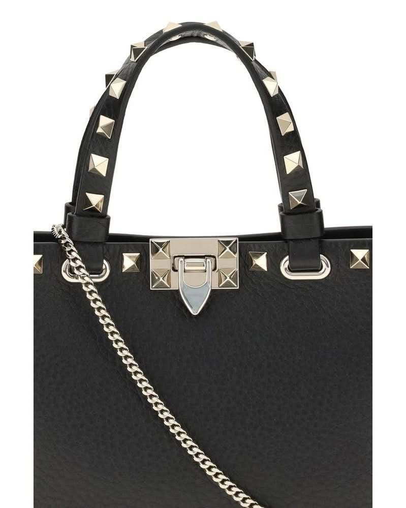 Valentino Garavani Black Leather Calf Bos Taurus Shoulder Bag Glam Steals