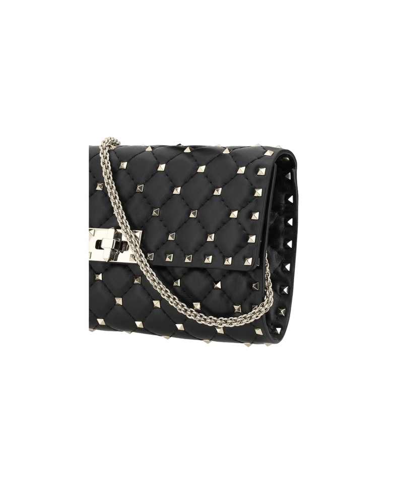 Valentino Garavani Black Leather Calf Bos Taurus Shoulder Bag Glam Steals