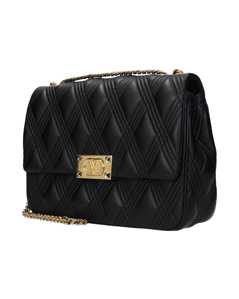 Valentino Garavani Black Leather Shoulder Bag Glam Steals