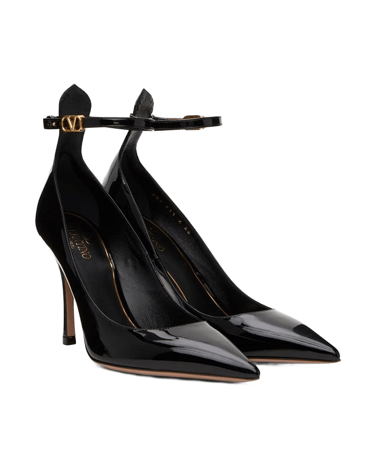 Valentino Garavani Black Patent Leather High Heels Glam Steals