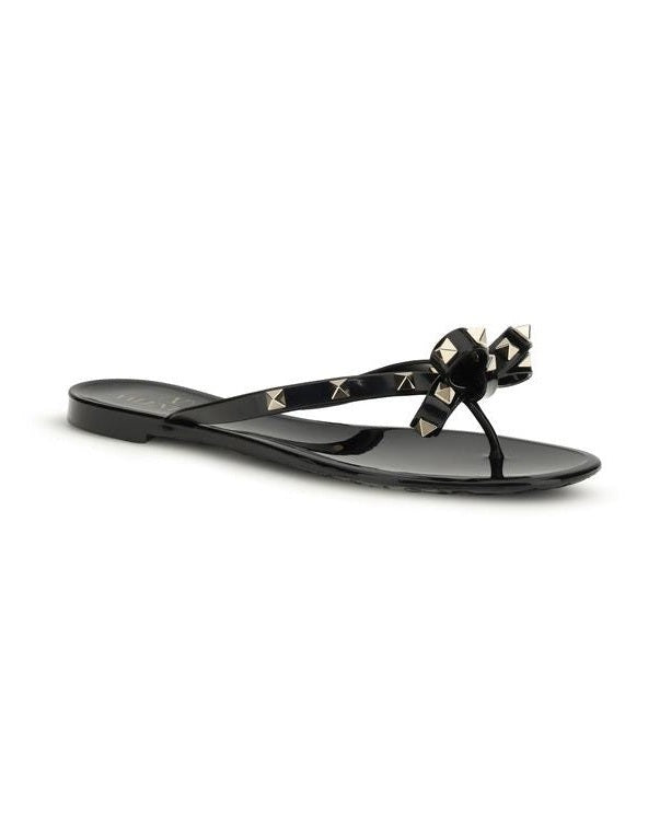 Valentino Garavani Black Pvc Flat Sandals Glam Steals