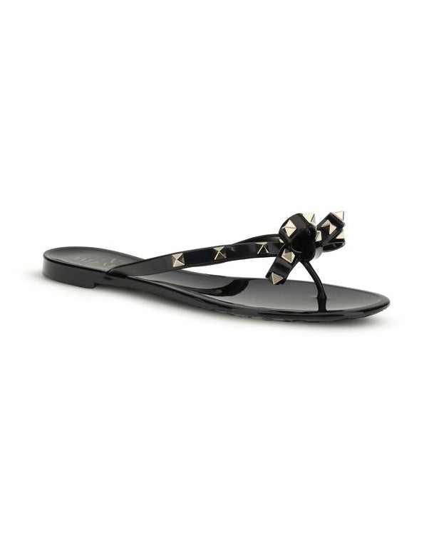 Valentino Garavani Black Pvc Flat Sandals Glam Steals