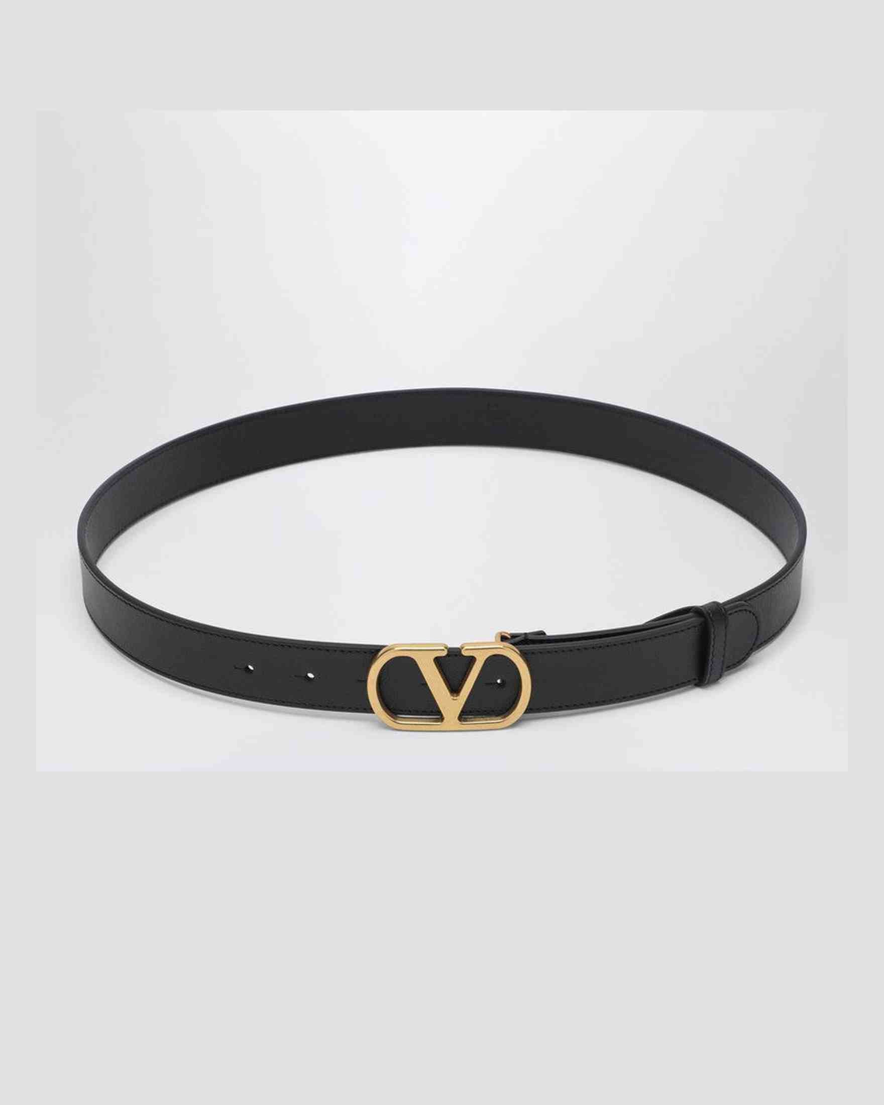 Valentino Garavani Black Vlogo Signature Belt Glam Steals