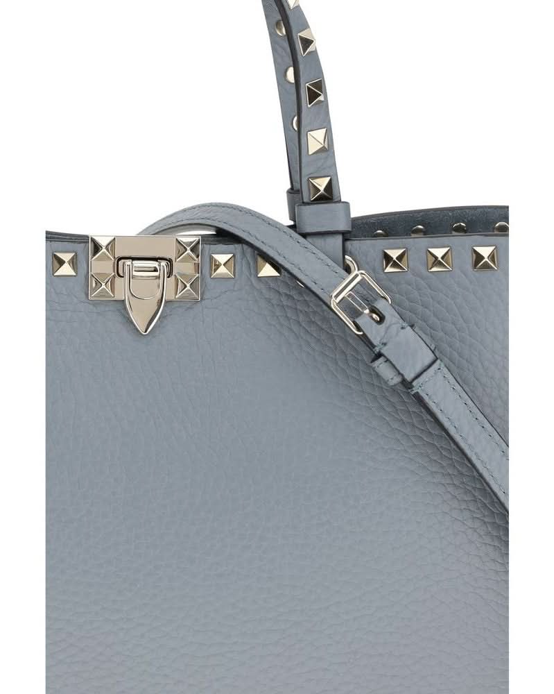 Valentino Garavani Blue Calf Leather Bos Taurus Shoulder Bag 