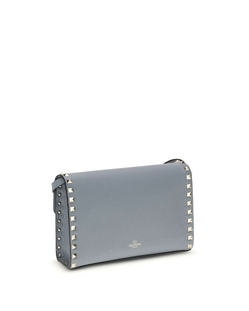 Valentino Garavani Blue Calf Leather Bos Taurus Shoulder Bag Glam Steals