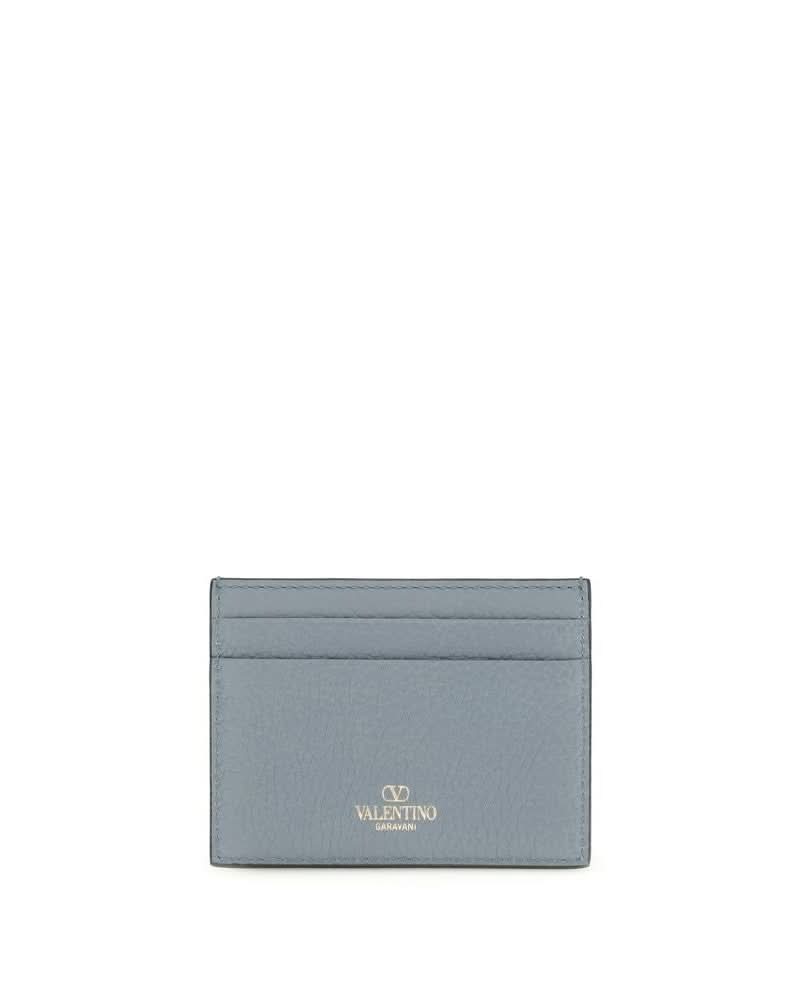 Valentino Garavani Blue Calf Leather Bos Taurus Wallet 