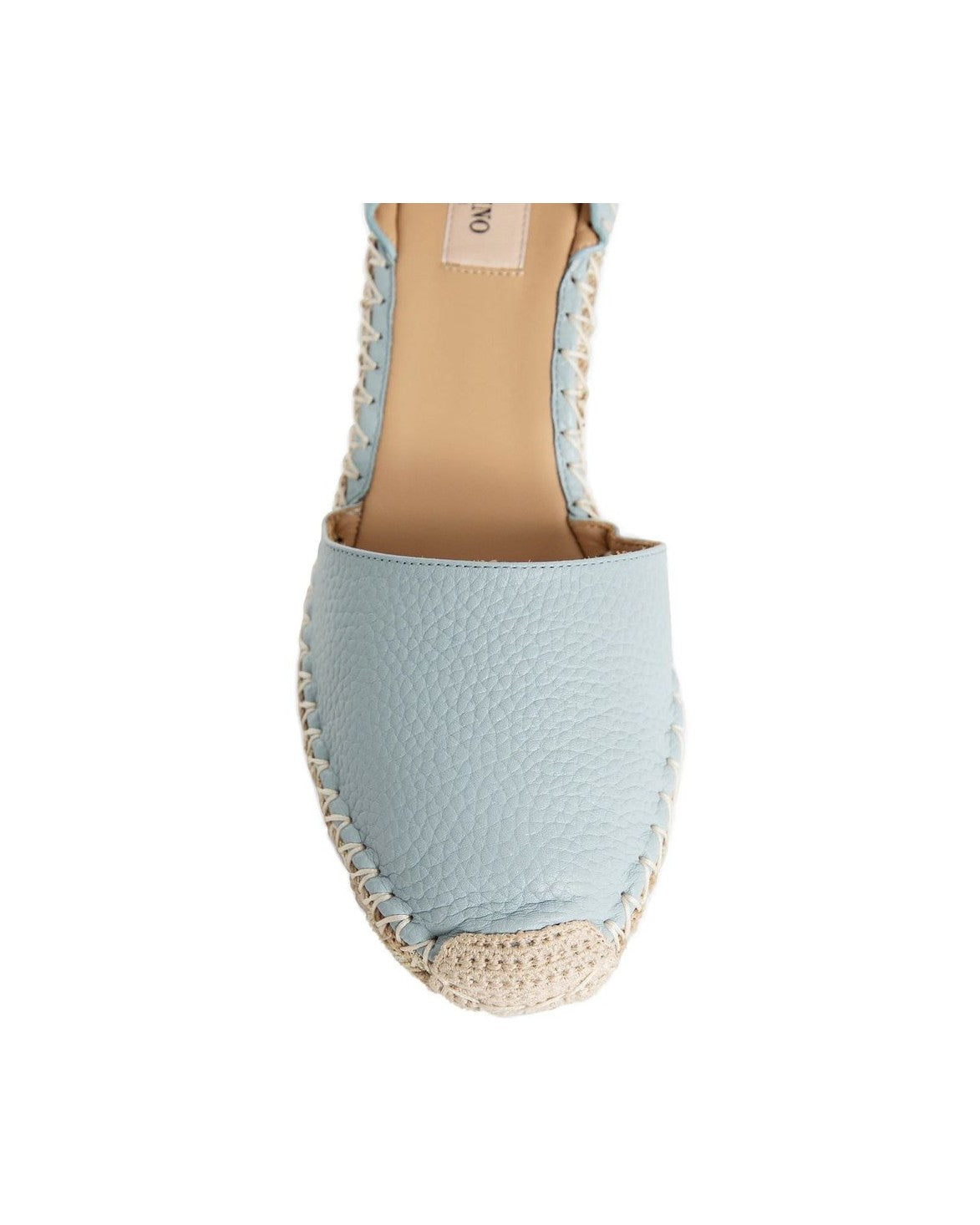 Valentino Garavani Blue Calfskin Wedge Sandals 