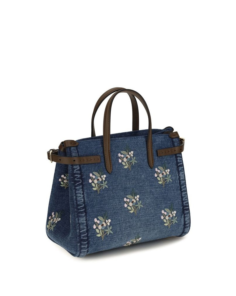 Valentino Garavani Blue Cotton Shoulder Bag Glam Steals