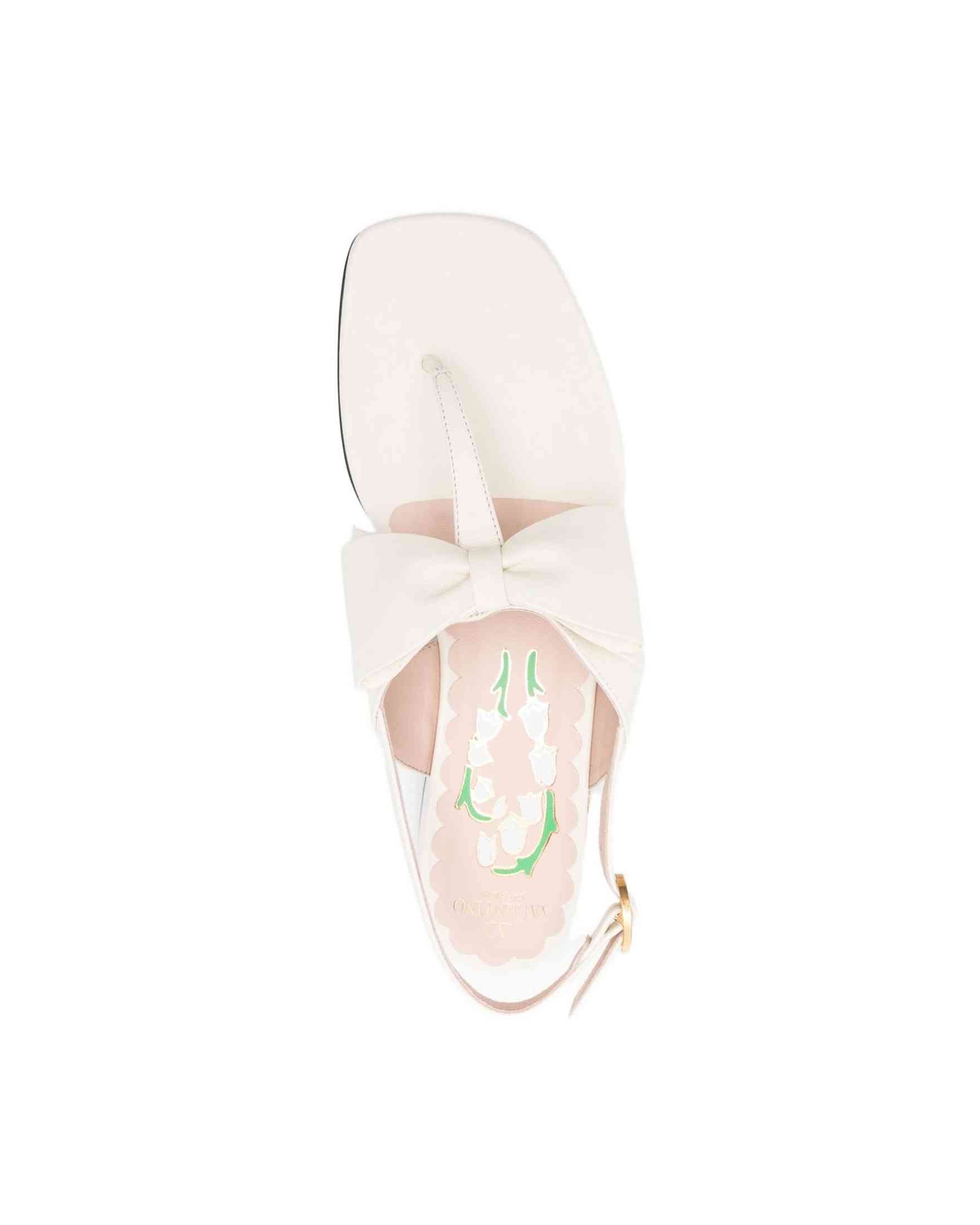 Valentino Garavani Bow Embellished Slingback Sandals Glam Steals