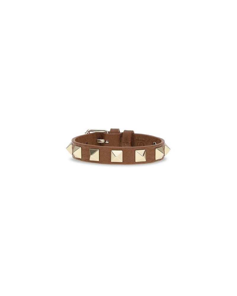 Valentino Garavani Brown Calf Leather Bos Taurus Bracelet Glam Steals