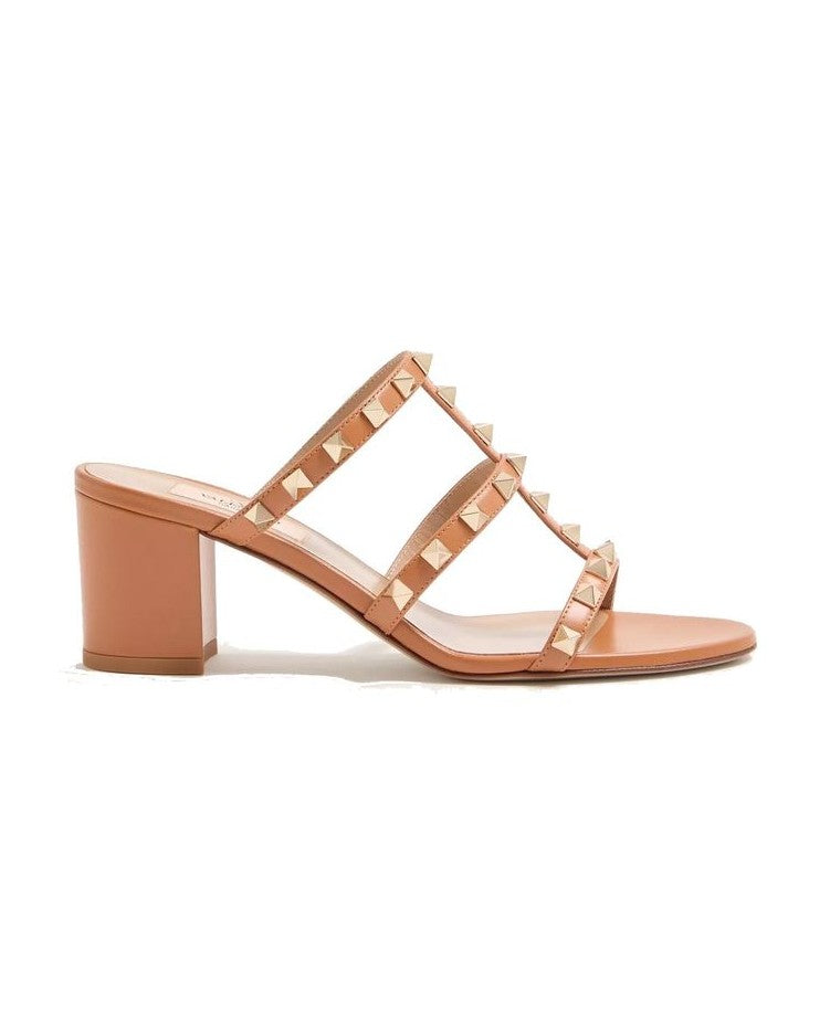 Valentino Garavani Brown Calfskin Mules Glam Steals