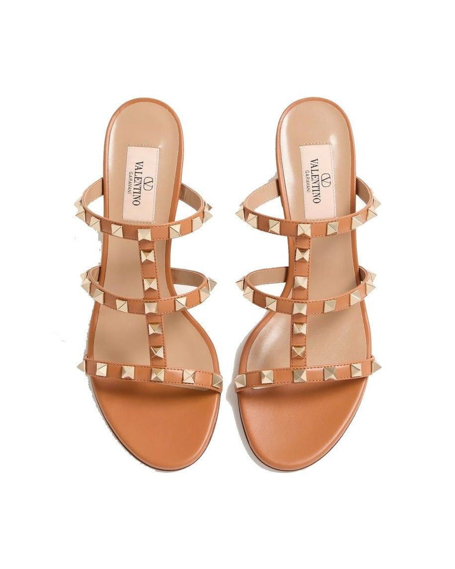 Valentino Garavani Brown Calfskin Mules Glam Steals