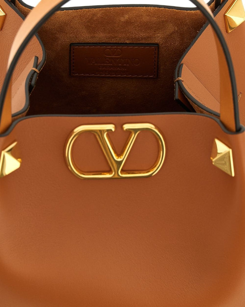Valentino Garavani Brown Leather Bag Shopper