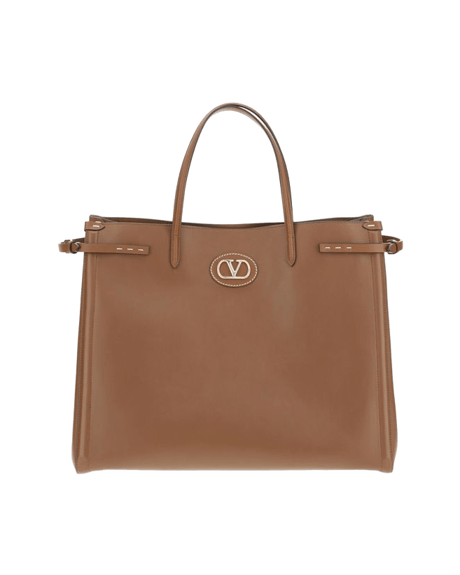 Valentino Garavani Brown Leather Calf Bos Taurus Shoulder Bag Glam Steals