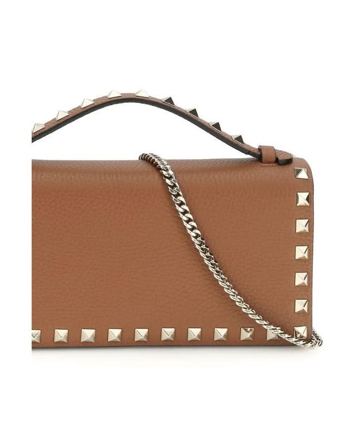 Valentino Garavani Brown Leather Calf Bos Taurus Wallet 