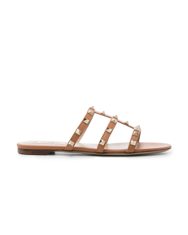 Valentino Garavani Brown Leather Sandals Glam Steals
