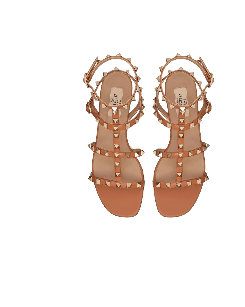Valentino Garavani Brown Leather Strap Sandals Glam Steals