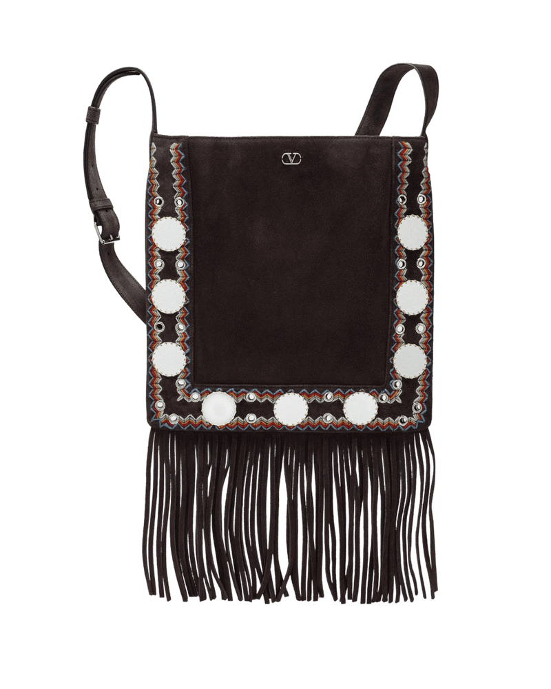 Valentino Garavani Brown Suede Nellcôte Bag Glam Steals