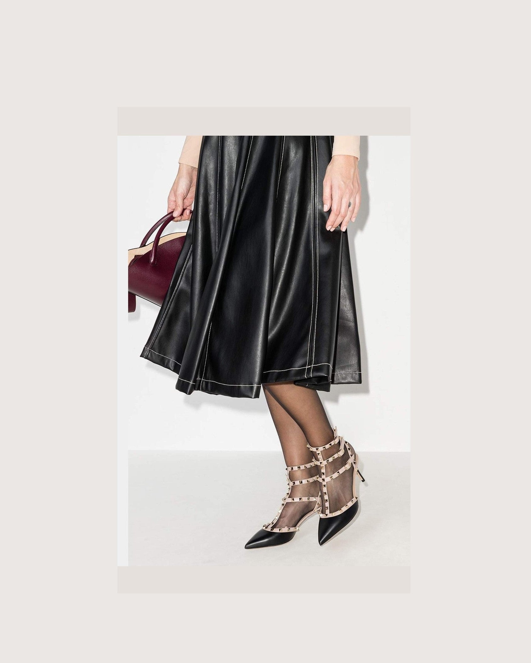 Valentino Garavani Caged Rockstud 65mm Pumps Glam Steals