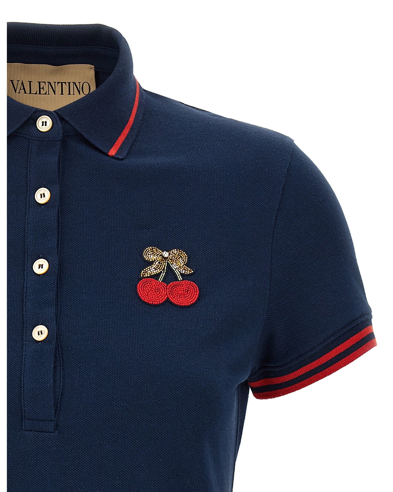 Valentino Garavani Cherryfic Polo Shirt Glam Steals
