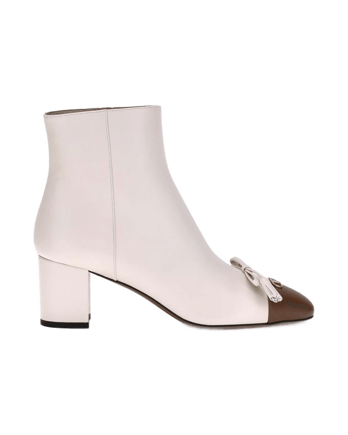 Valentino Garavani Cream Goatskin Ankle Boots Glam Steals