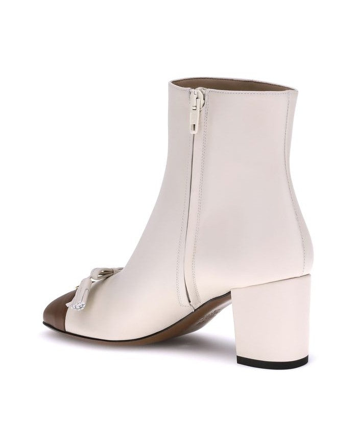 Valentino Garavani Cream Goatskin Ankle Boots Glam Steals