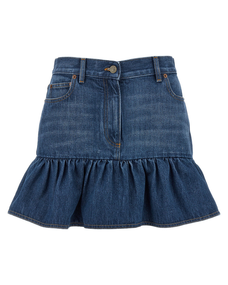 Valentino Garavani Denim Skirt Glam Steals
